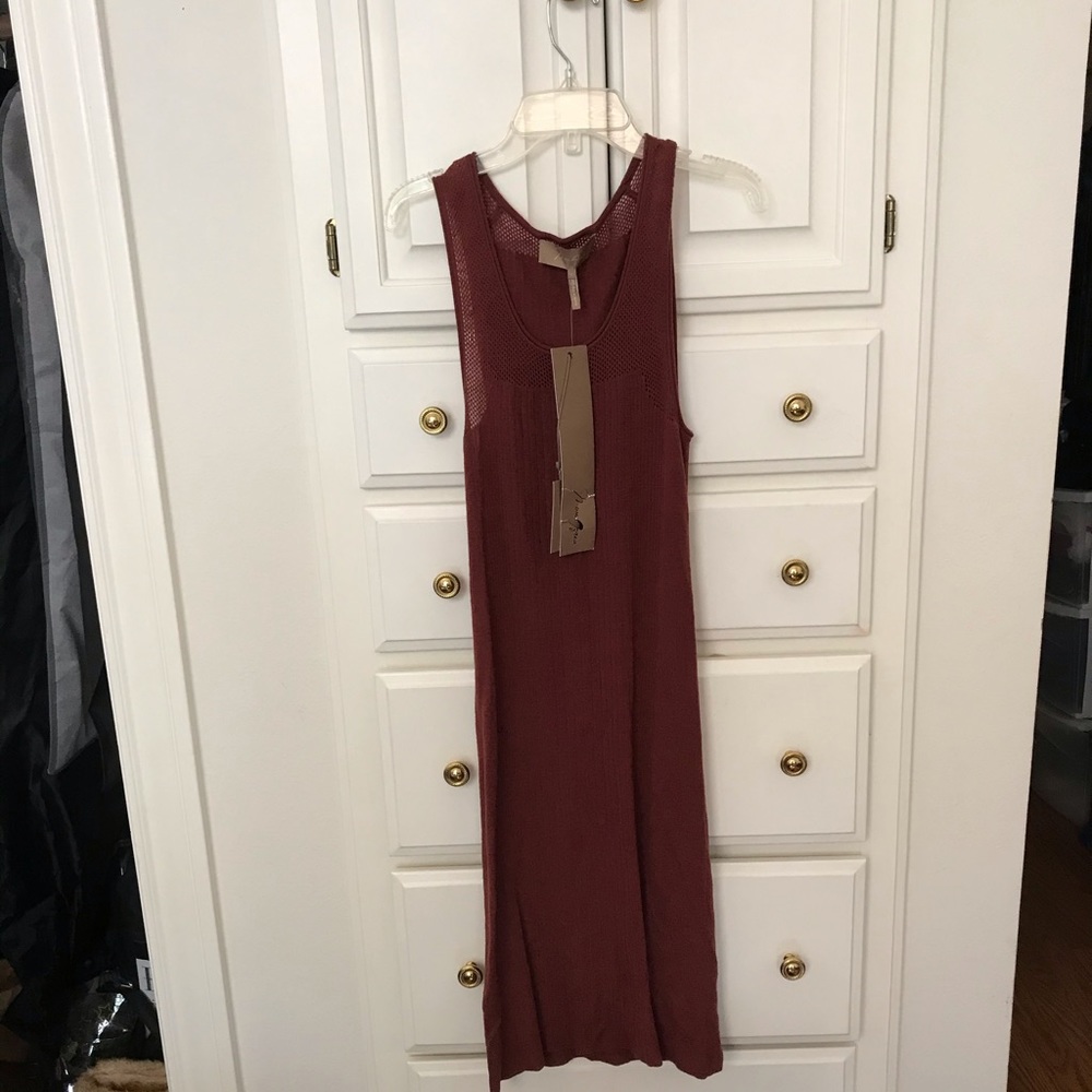 Dark red dress